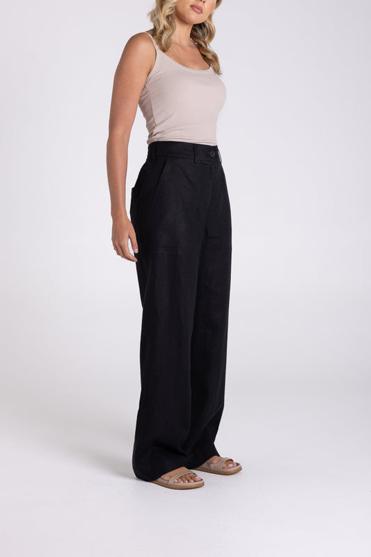 3179 - WIDE LEG LINEN PANT