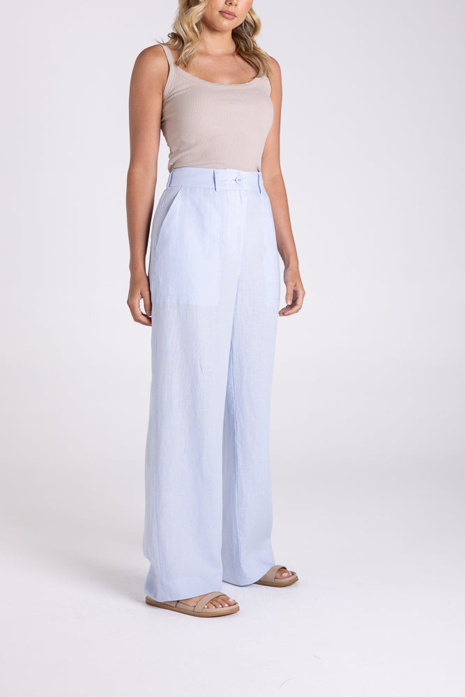 3179 - WIDE LEG LINEN PANT