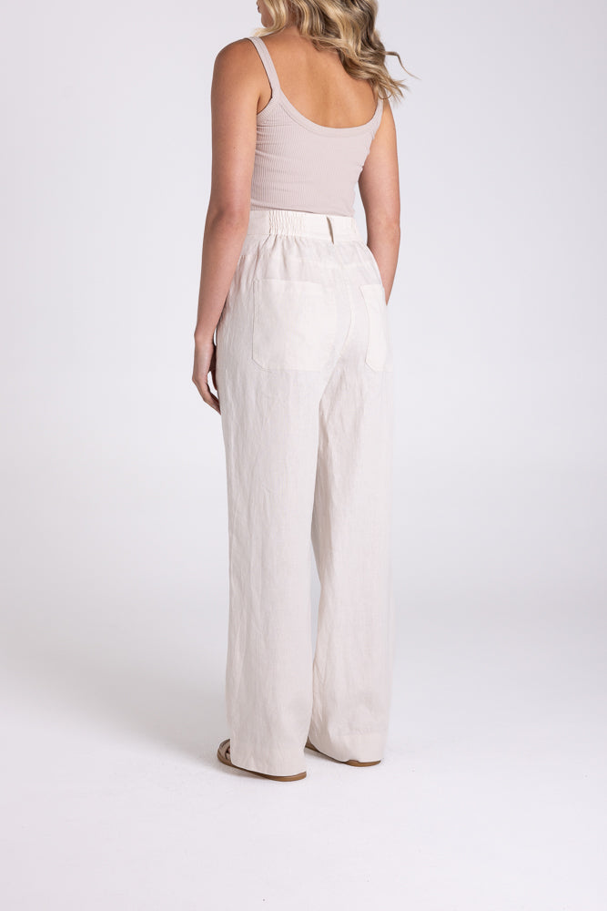 3179 - WIDE LEG LINEN PANT