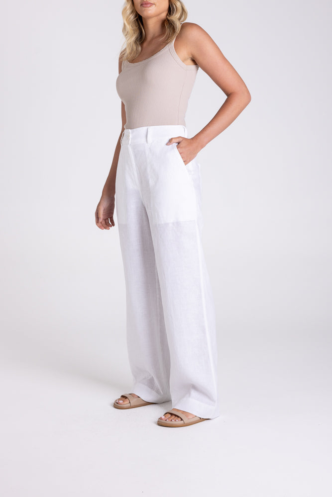 3179 - WIDE LEG LINEN PANT