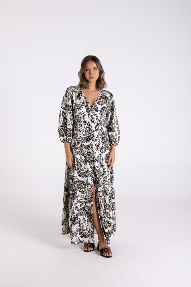 3182 - KATIE PRINT MIDI DRESS