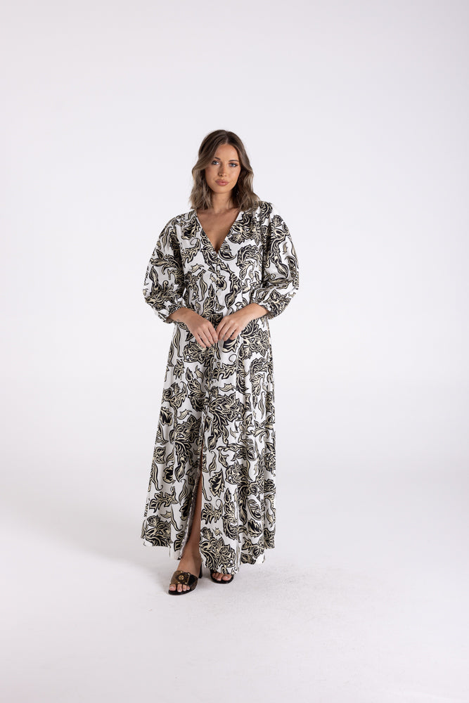 3182 - KATIE PRINT MIDI DRESS