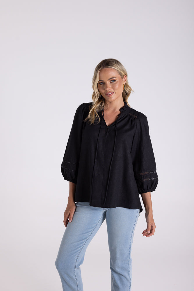 3184 - LINEN VISCOSE TOP