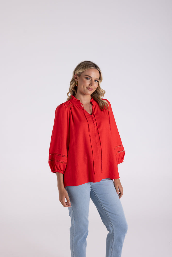 3184 - LINEN VISCOSE TOP