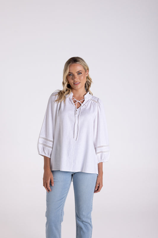 3184 - LINEN VISCOSE TOP