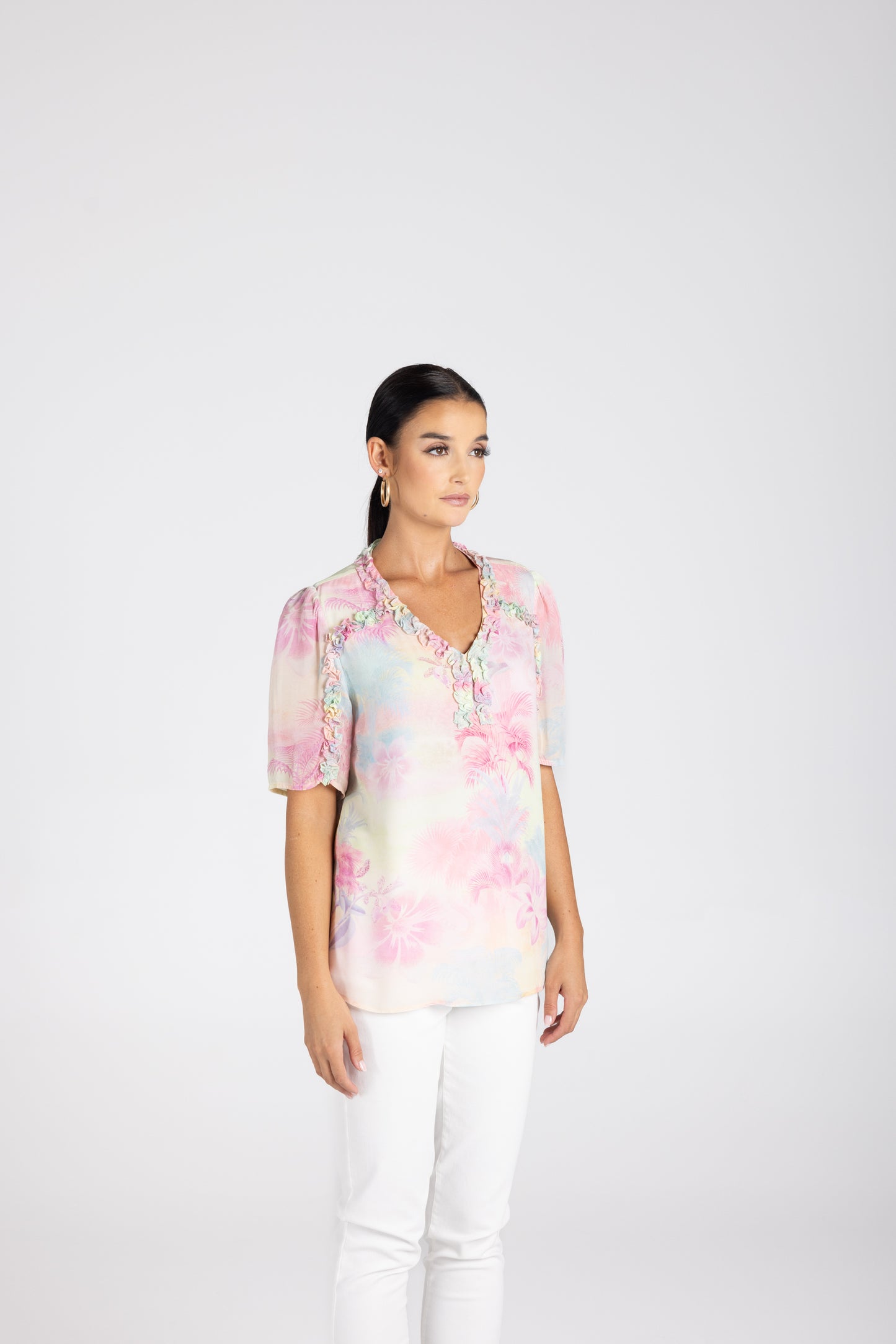 3204 - Sunset Ruffle Top