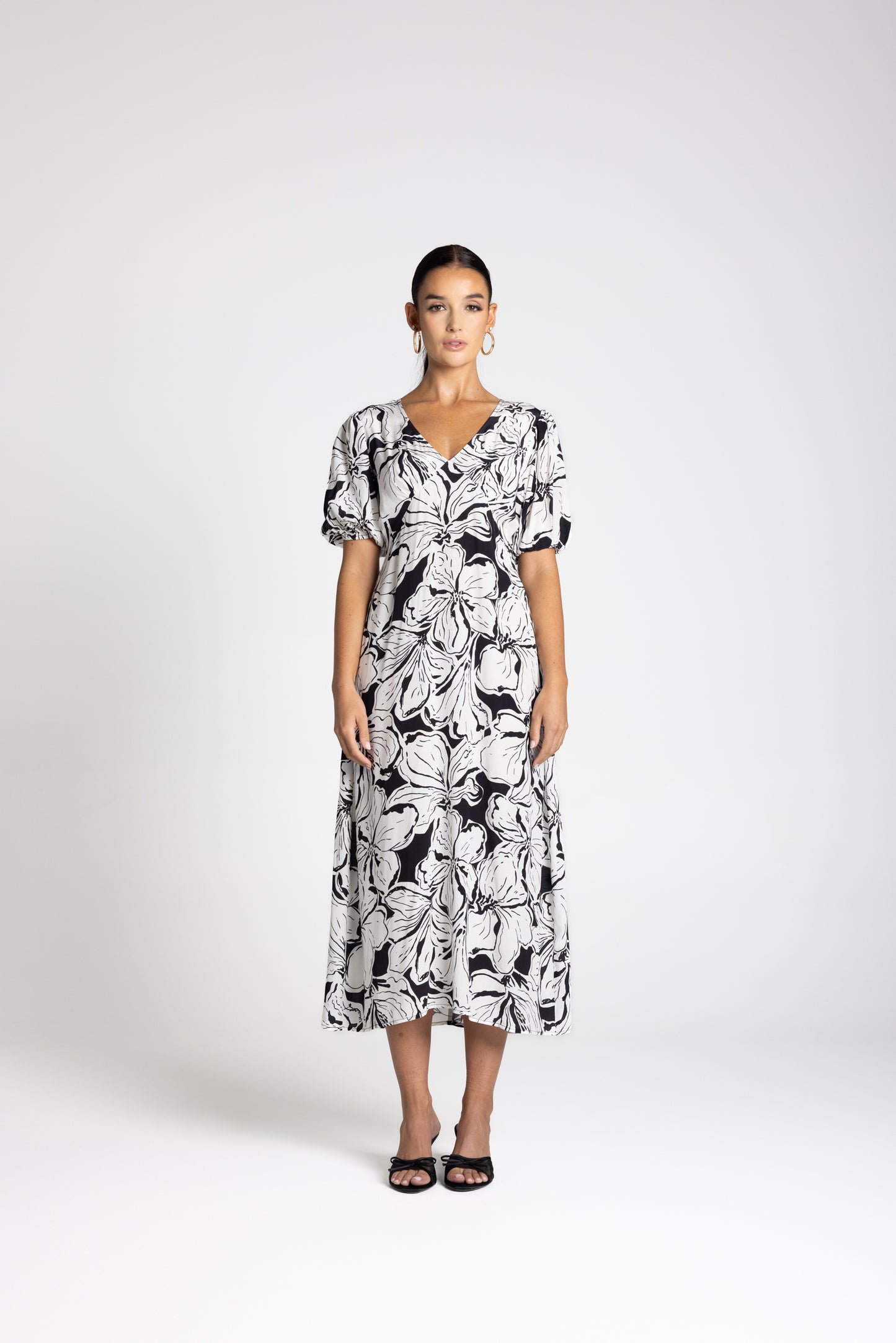 3213 - Hibiscus Midi Dress