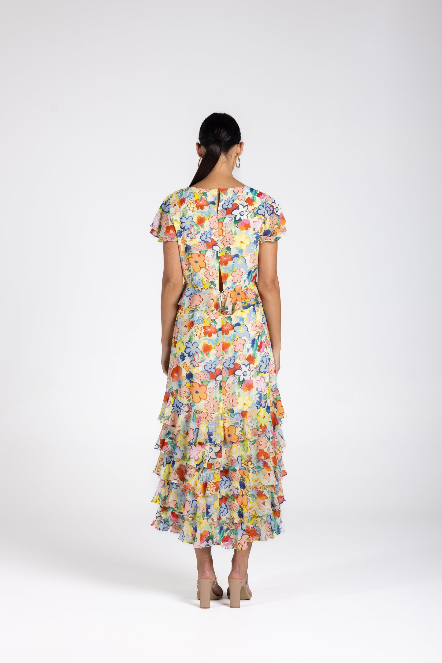 3224 - Christine Print Midi Dress