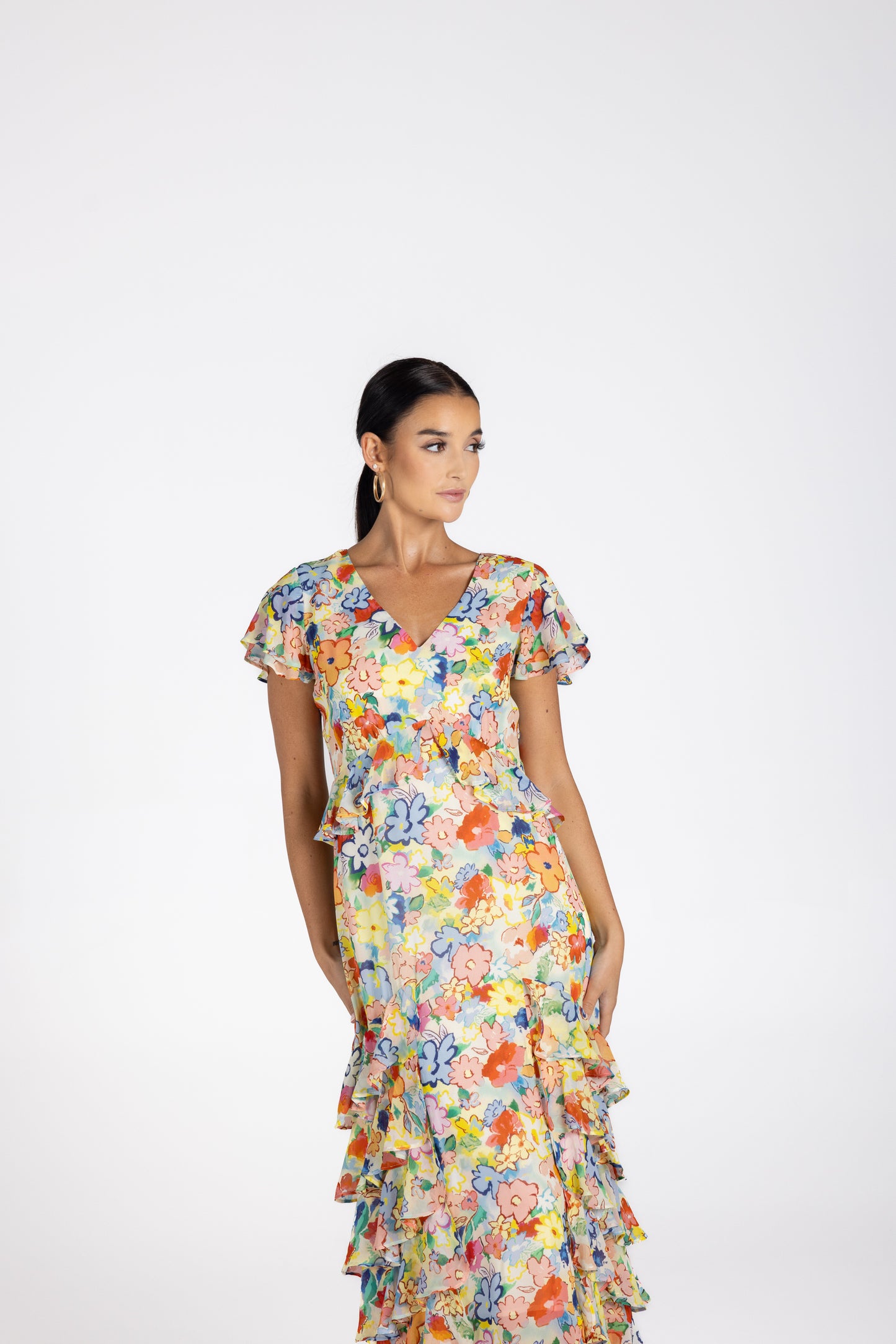 3224 - Christine Print Midi Dress