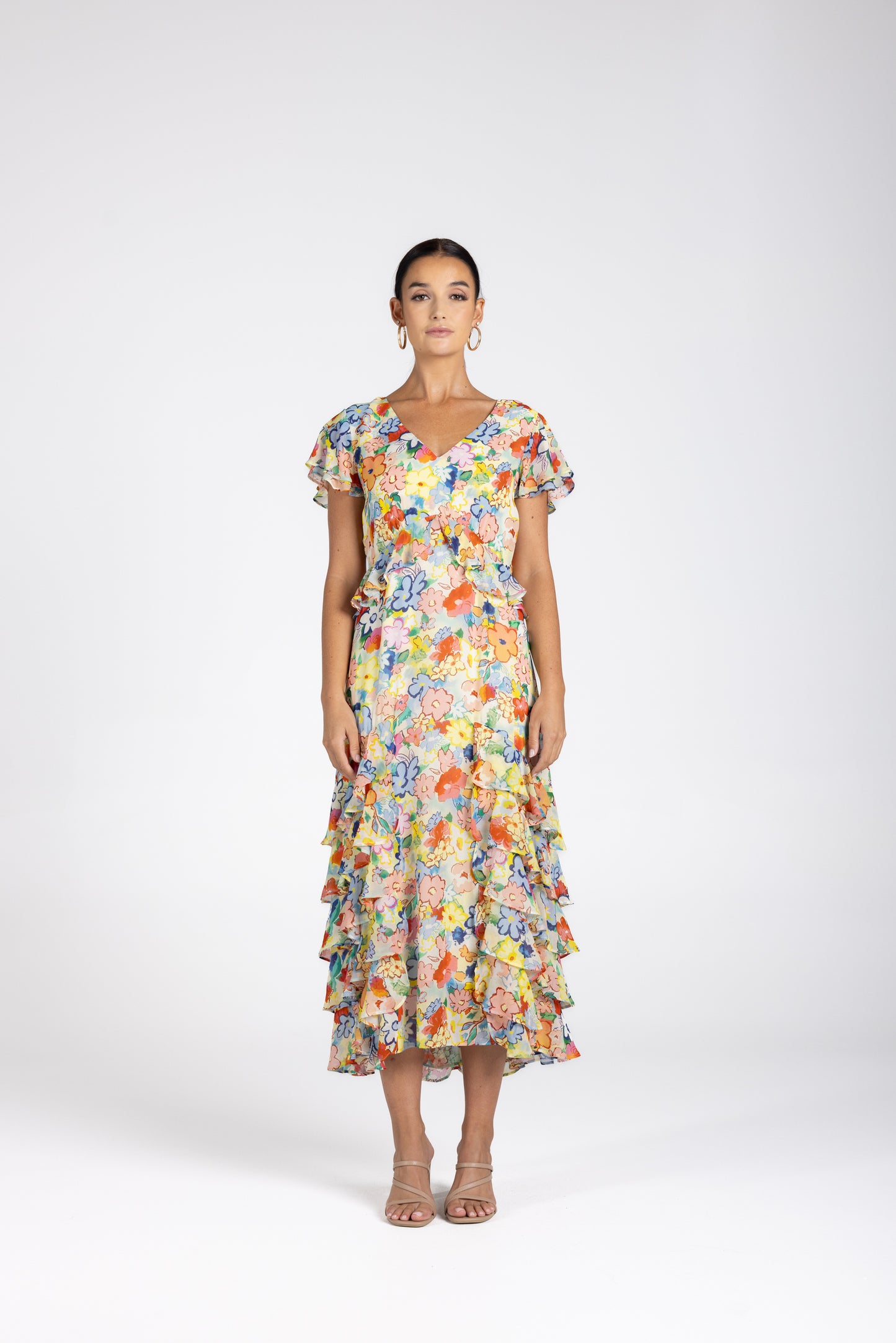 3224 - Christine Print Midi Dress