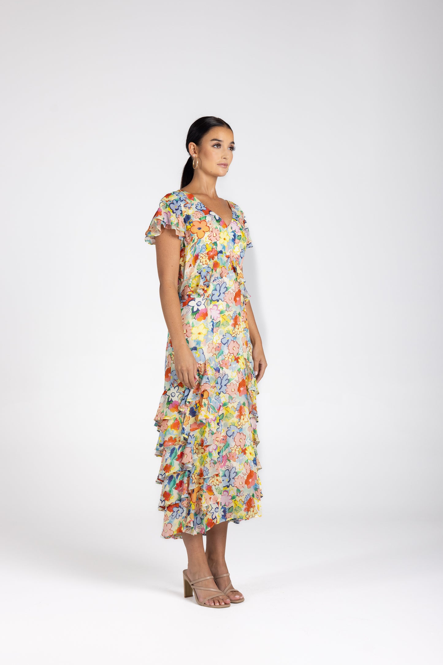 3224 - Christine Print Midi Dress