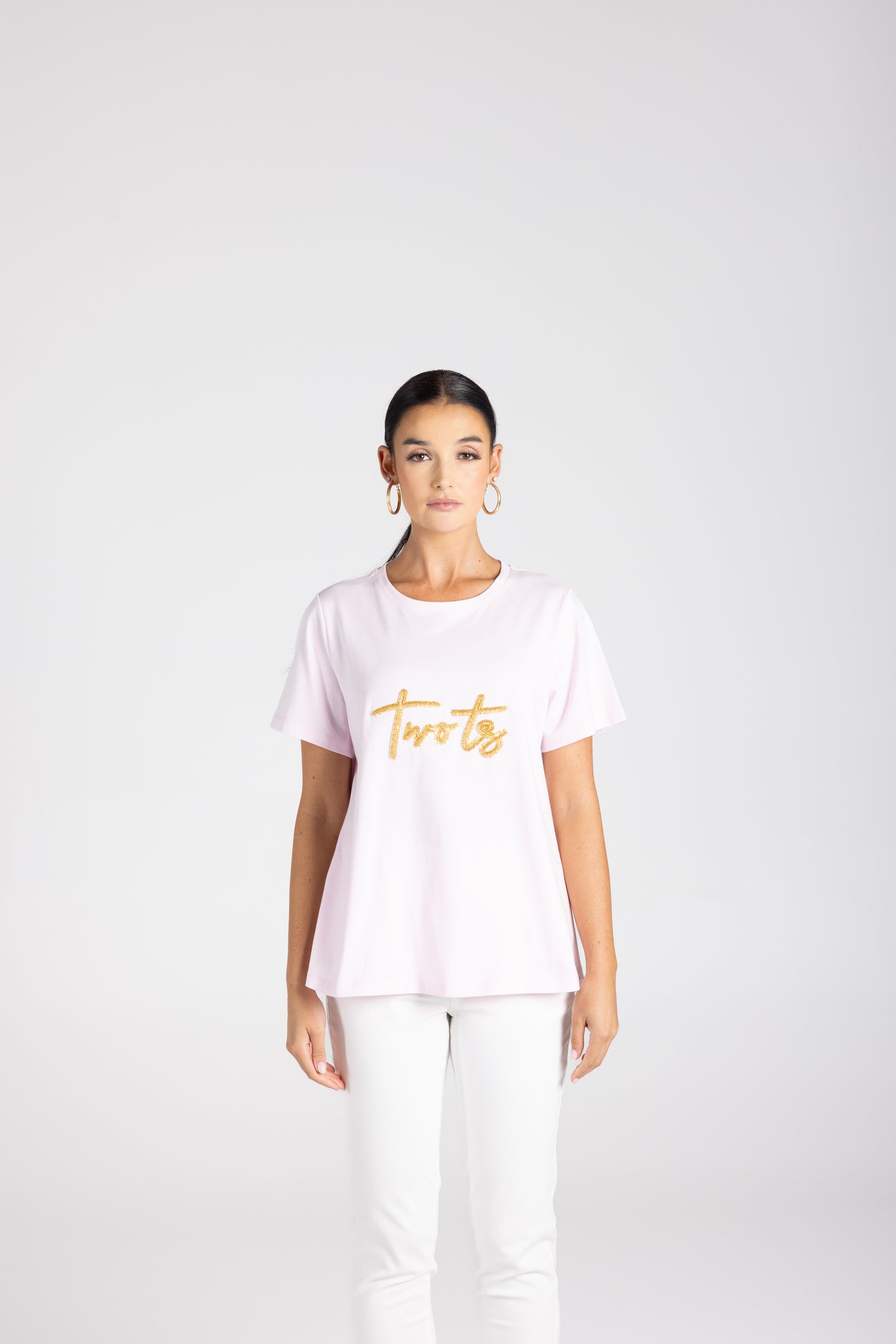 3230 - Crew-Neck Beaded Logo T-Shirt