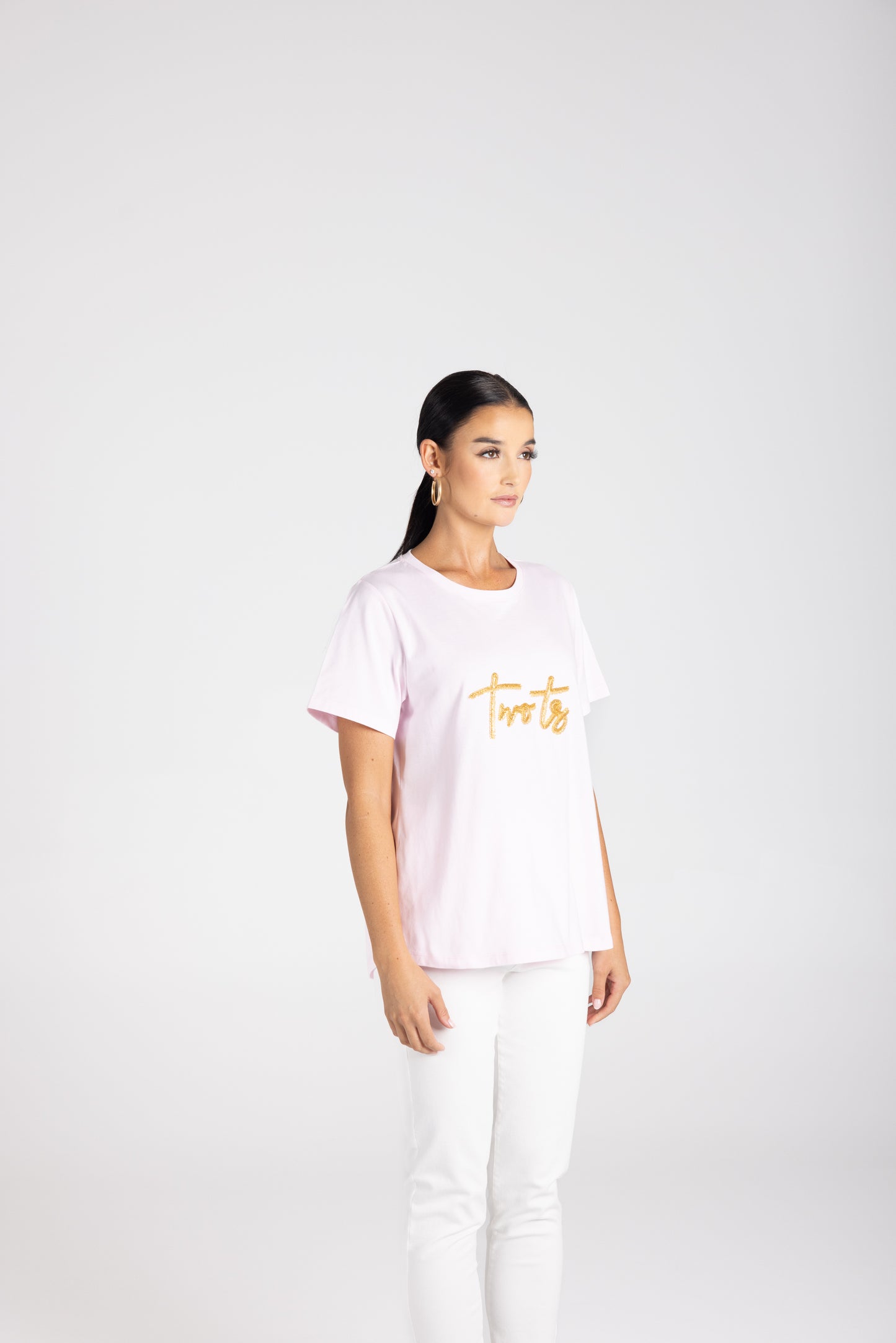 3230 - Crew-Neck Beaded Logo T-Shirt