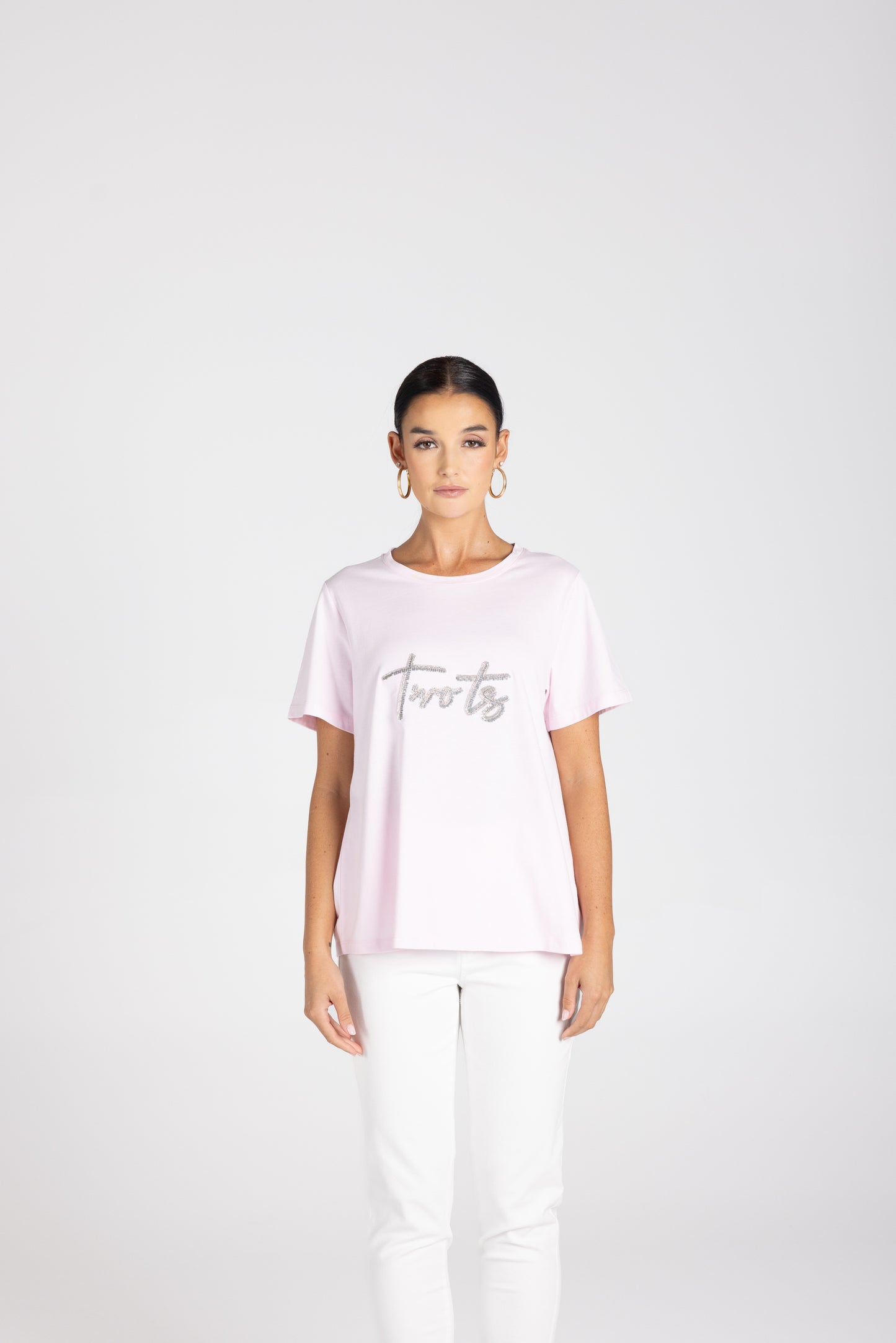 3230 - Crew-Neck Beaded Logo T-Shirt