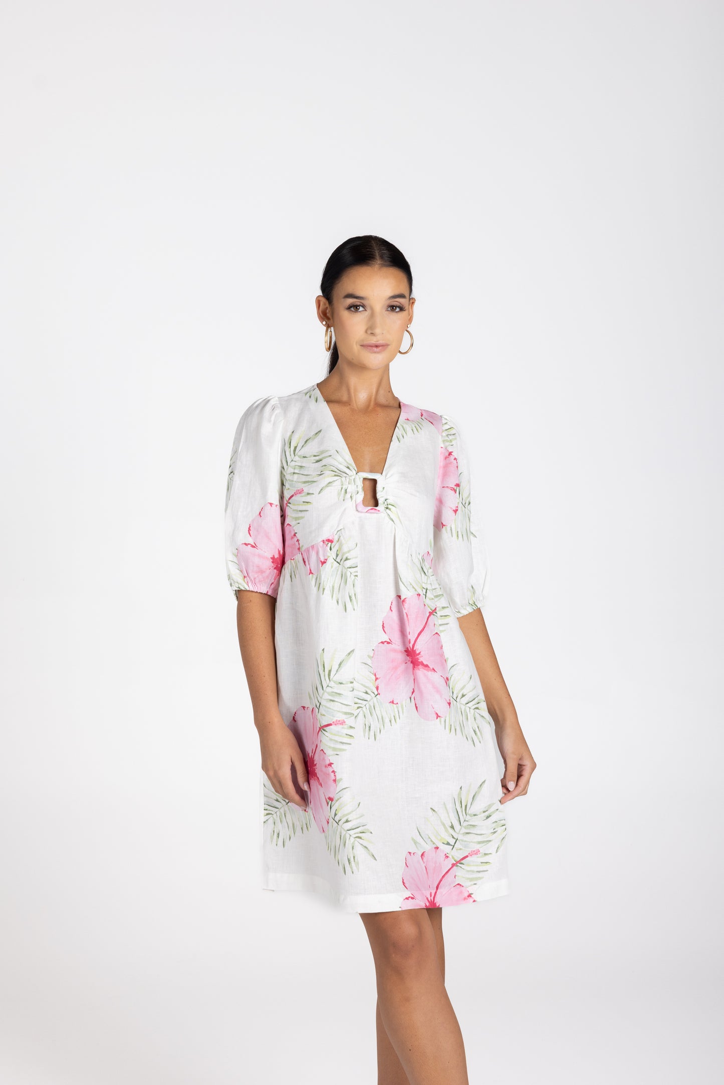 3236 - Tropical Print Short Dress