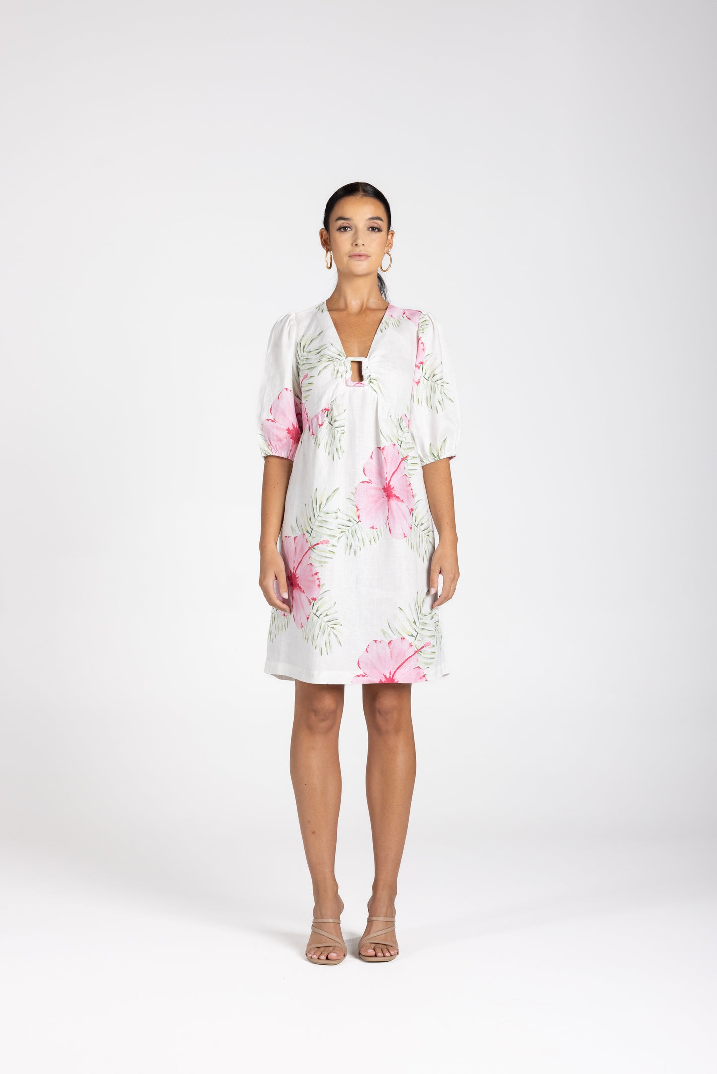 3236 - Tropical Print Short Dress