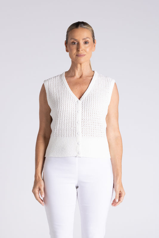 BOUCLE KNITTED VEST
