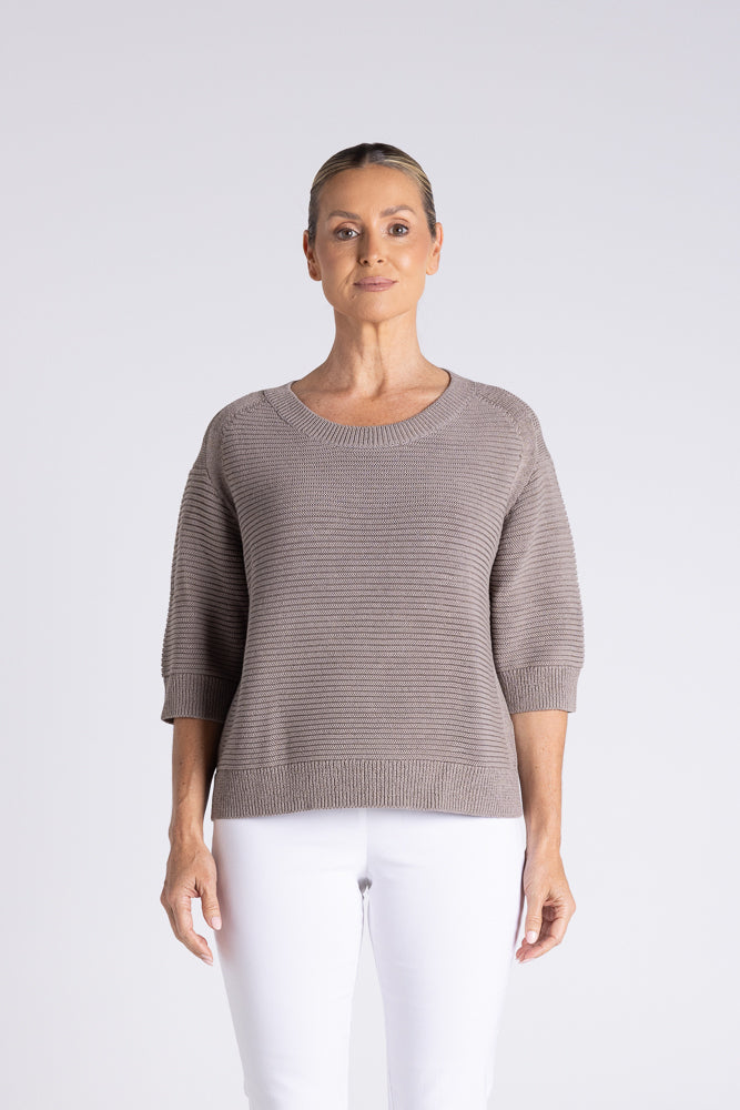 ANTOINETTE BOXY TAPE YARN KNIT