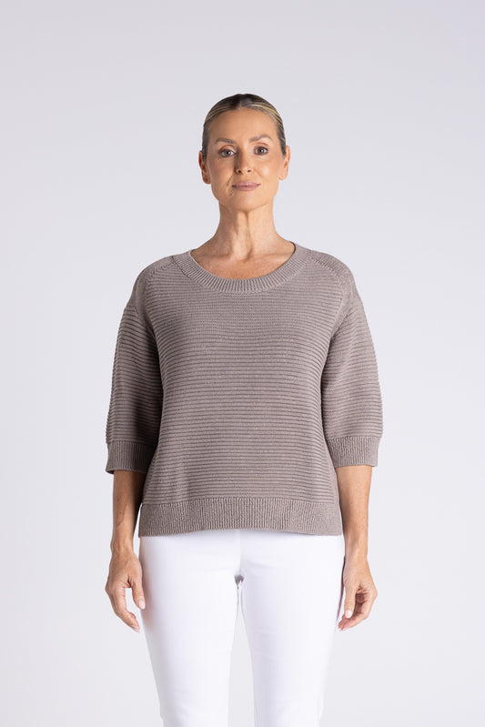 ANTOINETTE BOXY TAPE YARN KNIT