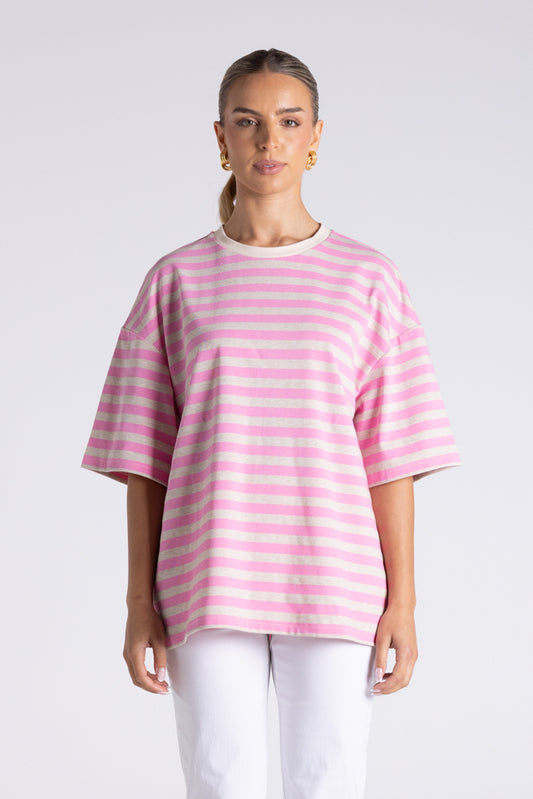 STRIPED OVER SIZED T-SHIRT