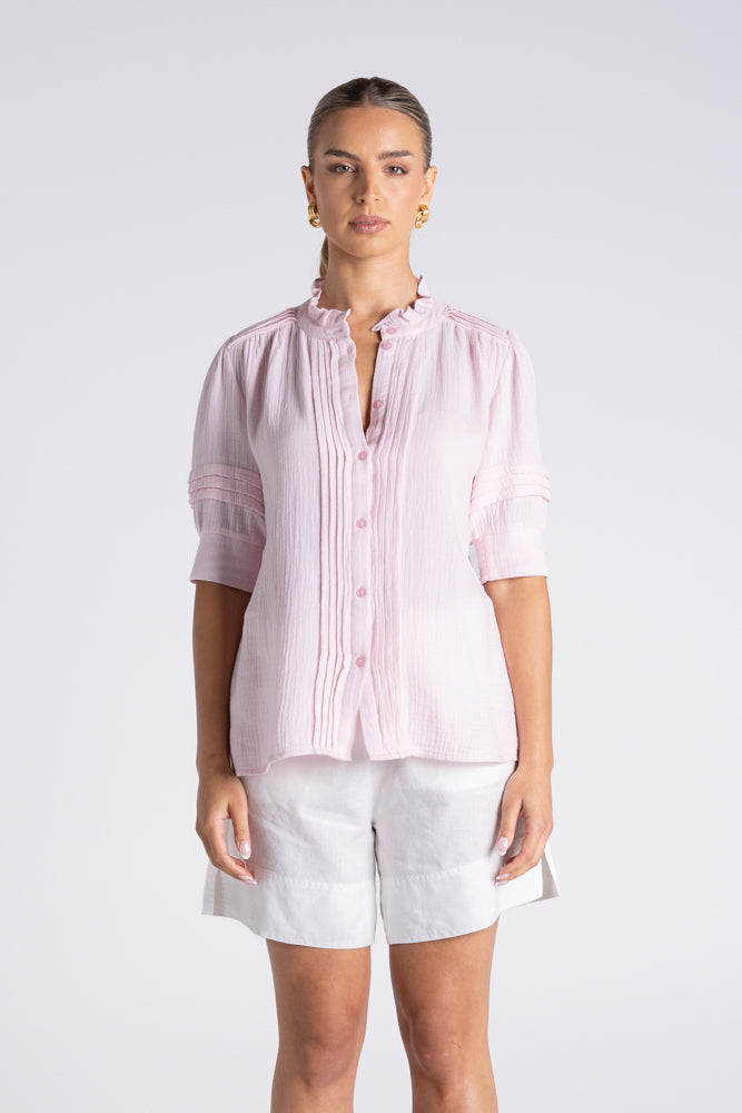 CRINKLE SHORT SLEEVE SHIRT SHIRT
