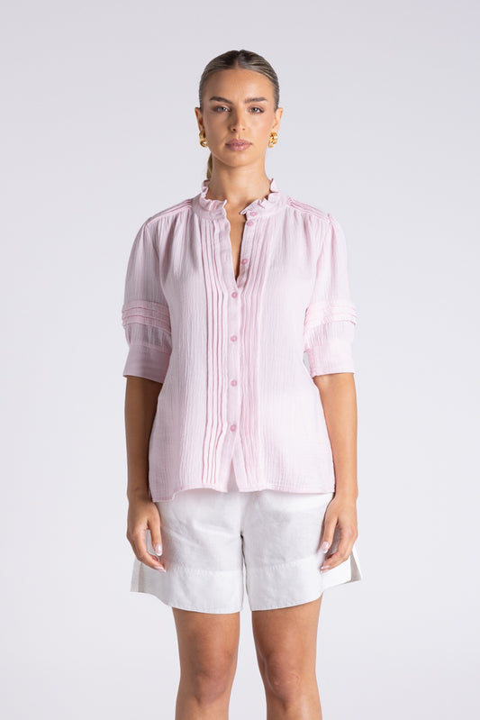 CRINKLE SHORT SLEEVE SHIRT SHIRT