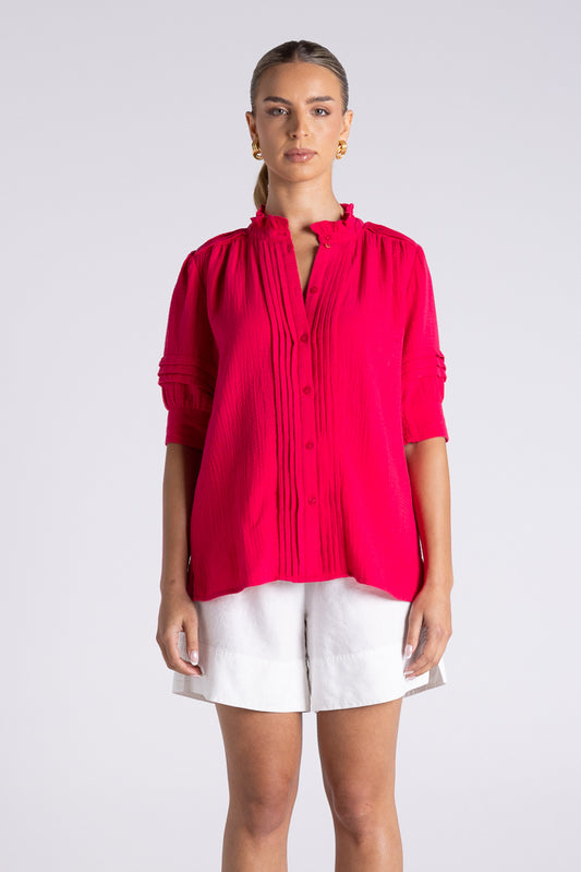 CRINKLE SHORT SLEEVE SHIRT SHIRT