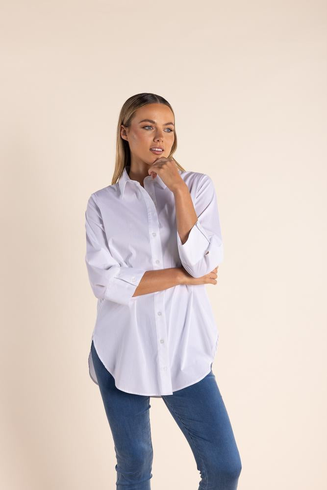 2807 - WHITE SHIRT W/CUFF DETAIL