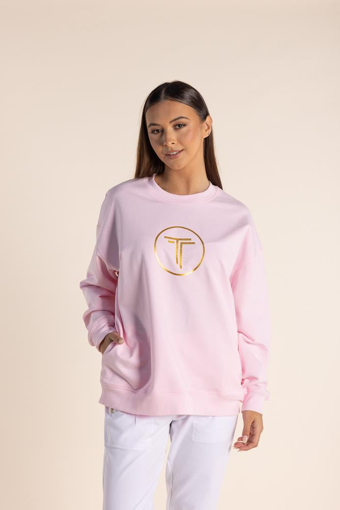 2811 - OVERSIZED SWEAT W/METALIC LOGO