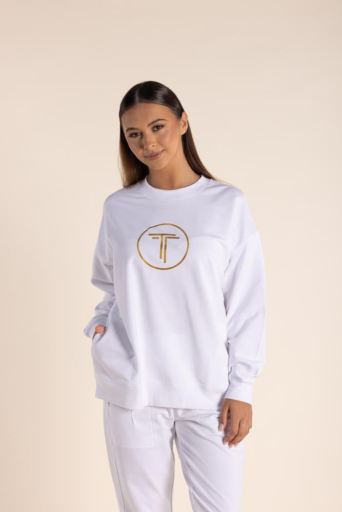 2811 - OVERSIZED SWEAT W/METALIC LOGO