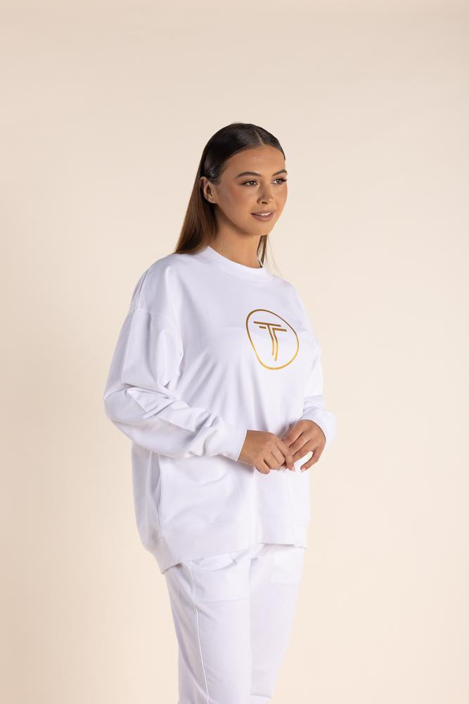 2811 - OVERSIZED SWEAT W/METALIC LOGO