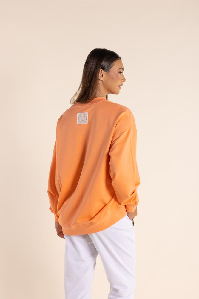 2811 - OVERSIZED SWEAT W/METALIC LOGO