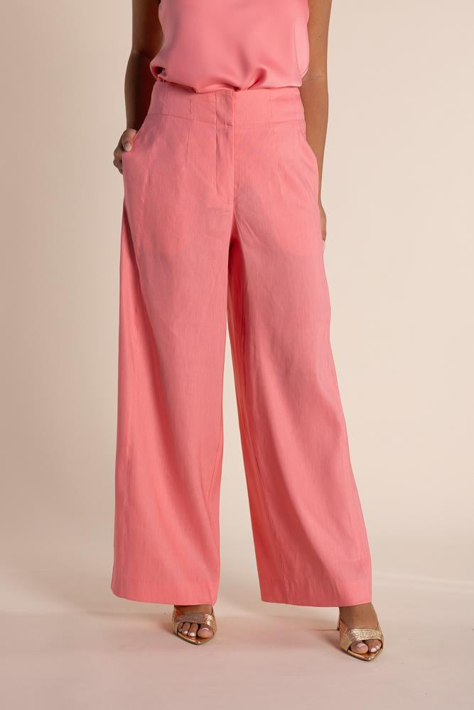 2830 - LINEN MIX WIDE LEG PANT
