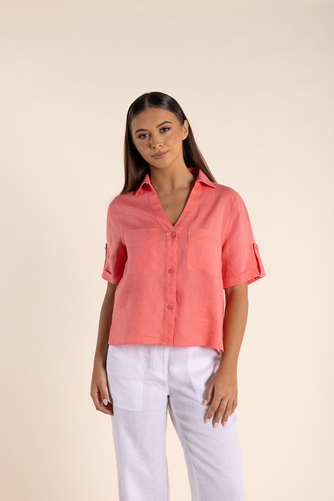 2845 - LINEN SHORT SLEEVE SHIRT