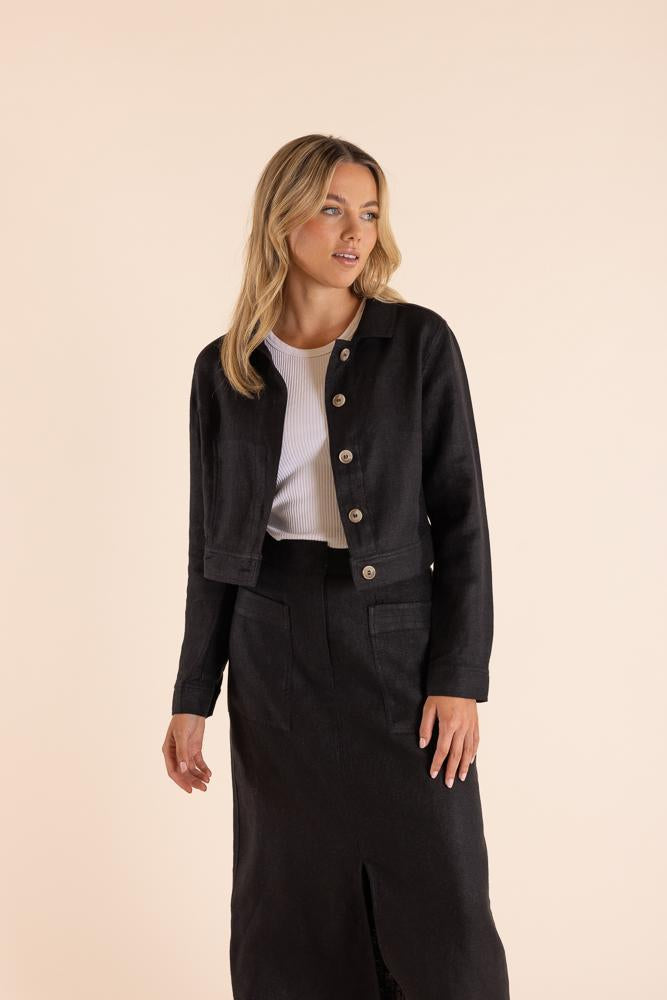 2850 - LINEN CROPPED JACKET