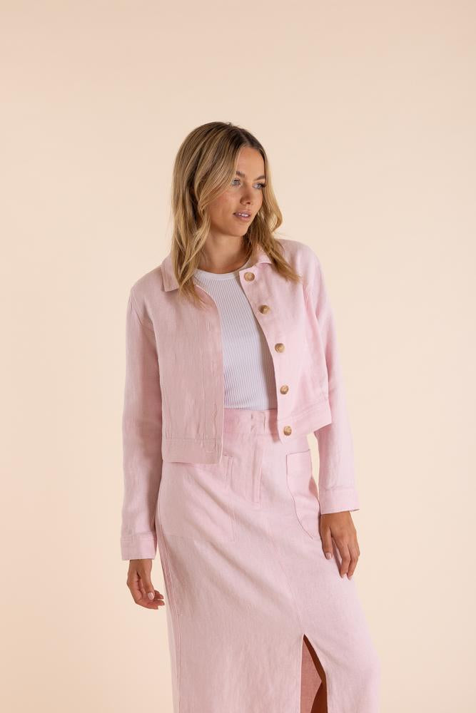 2850 - LINEN CROPPED JACKET