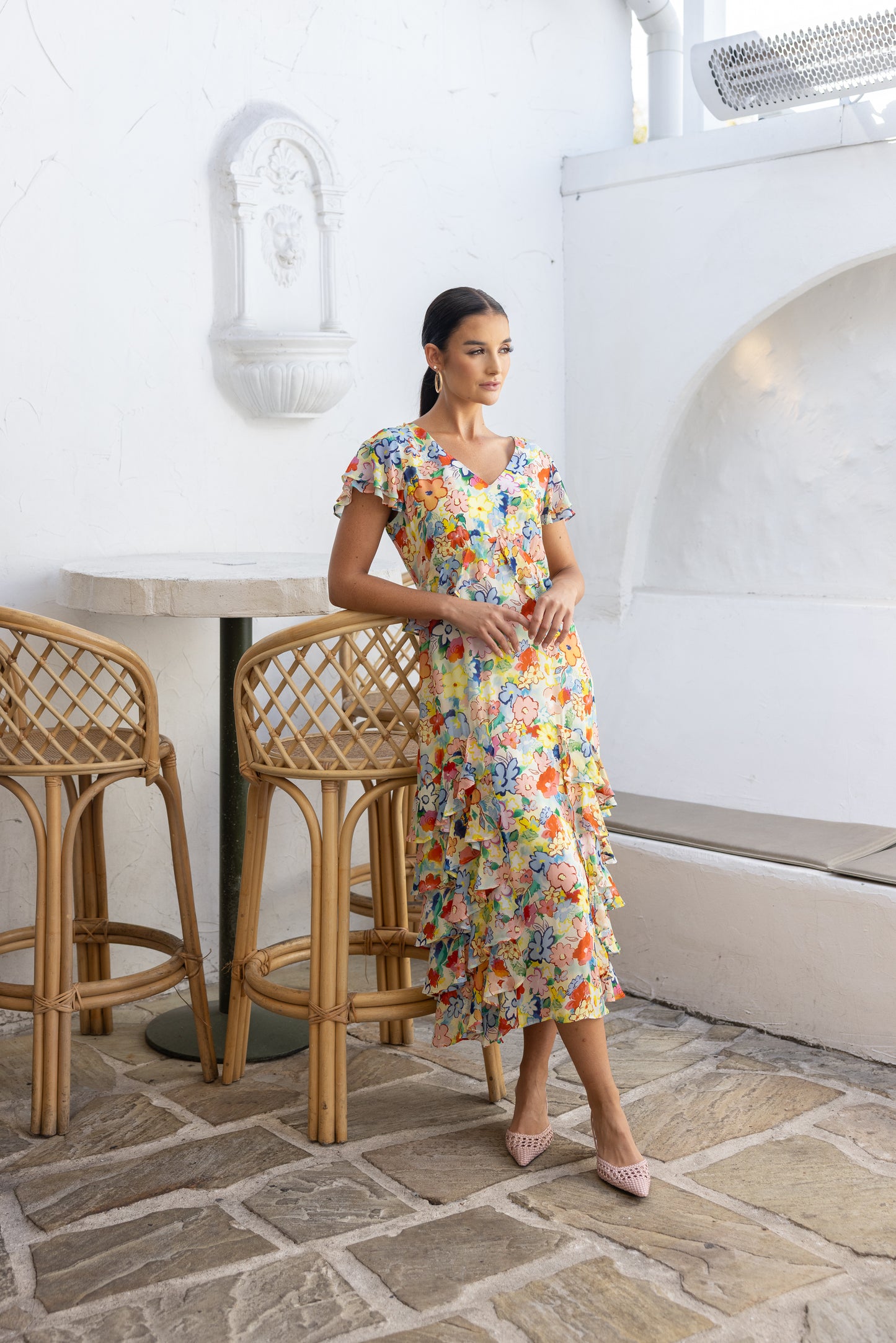 3224 - Christine Print Midi Dress