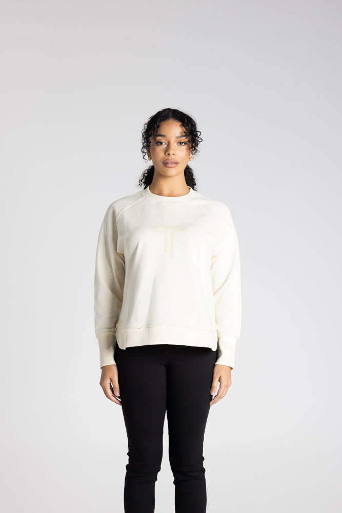 RAW EDGE SWEATER W/DTM LOGO SEQUIN - 3342