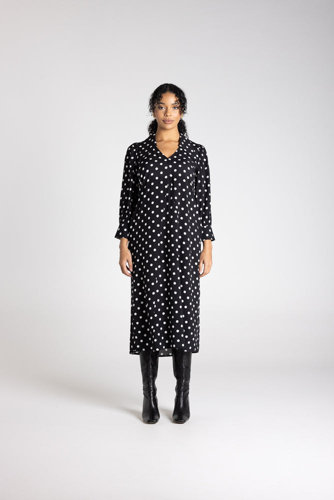 LOTTIE SPOT MIDI DRESS - 3359
