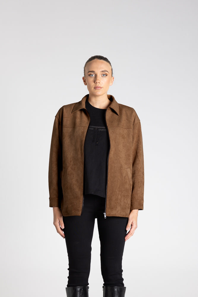 FAUX SUEDE JACKET - 3370