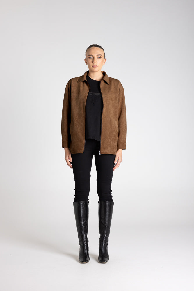FAUX SUEDE JACKET - 3370