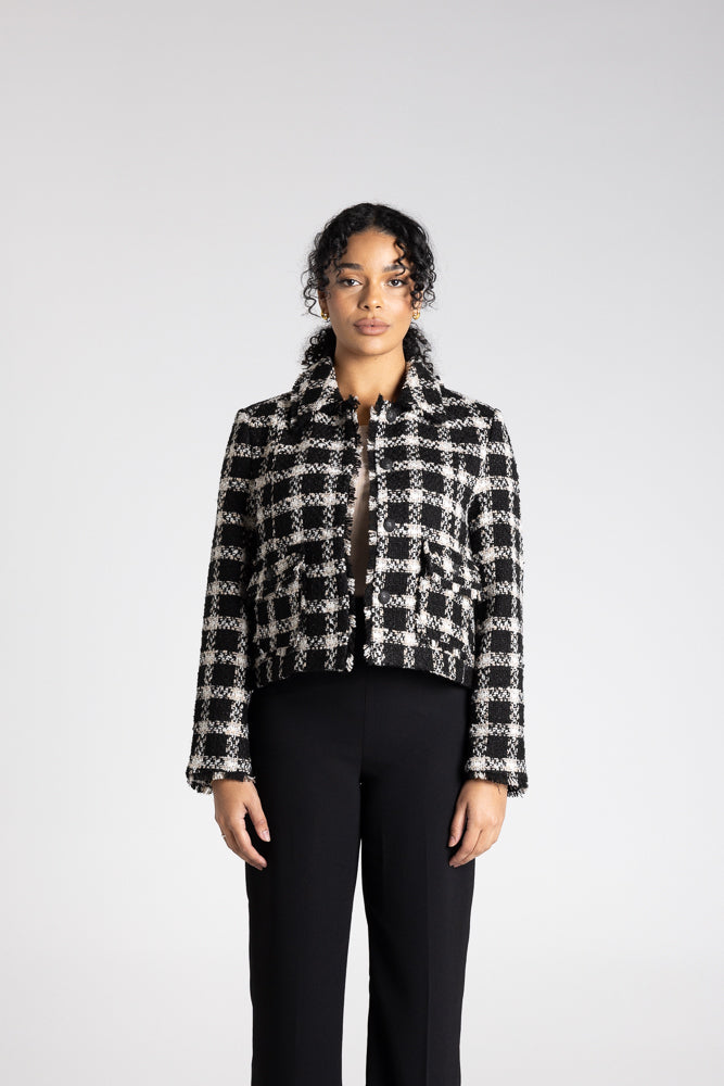 CROPPED TWEED JACKET - 3373