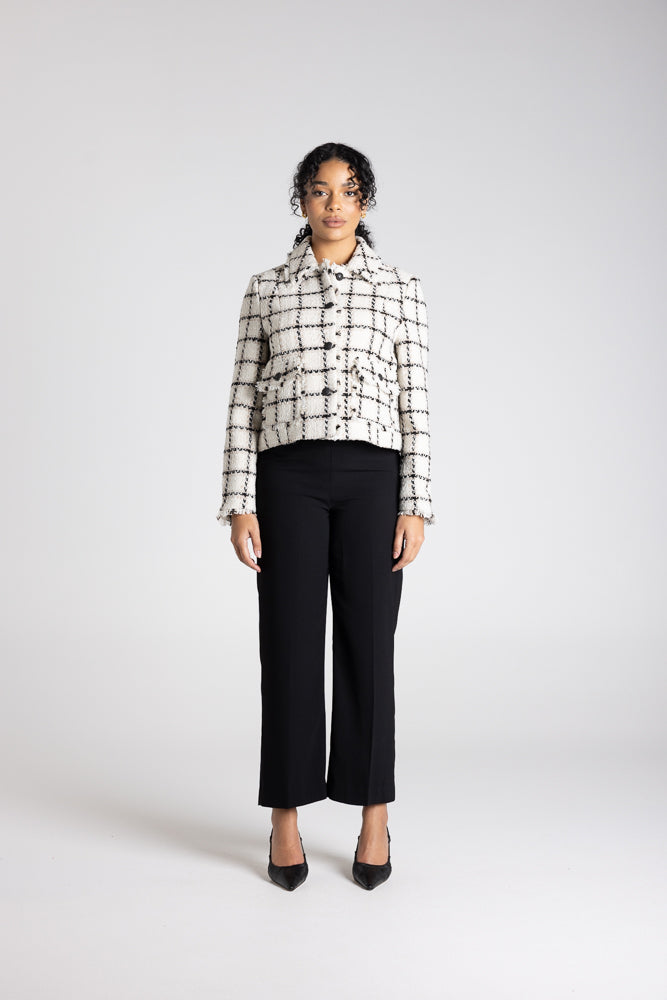 CROPPED TWEED JACKET - 3373