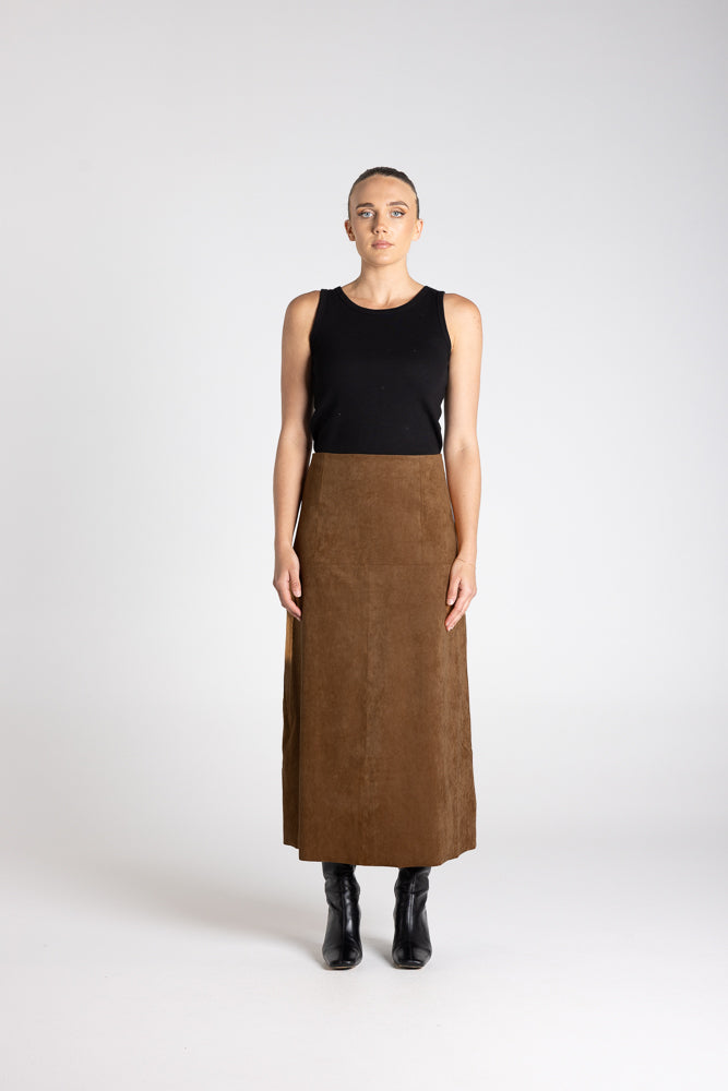 FAUX SUEDE SKIRT - 3398