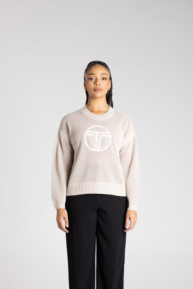 TT Logo Pointelle Knit Sweater - 3302