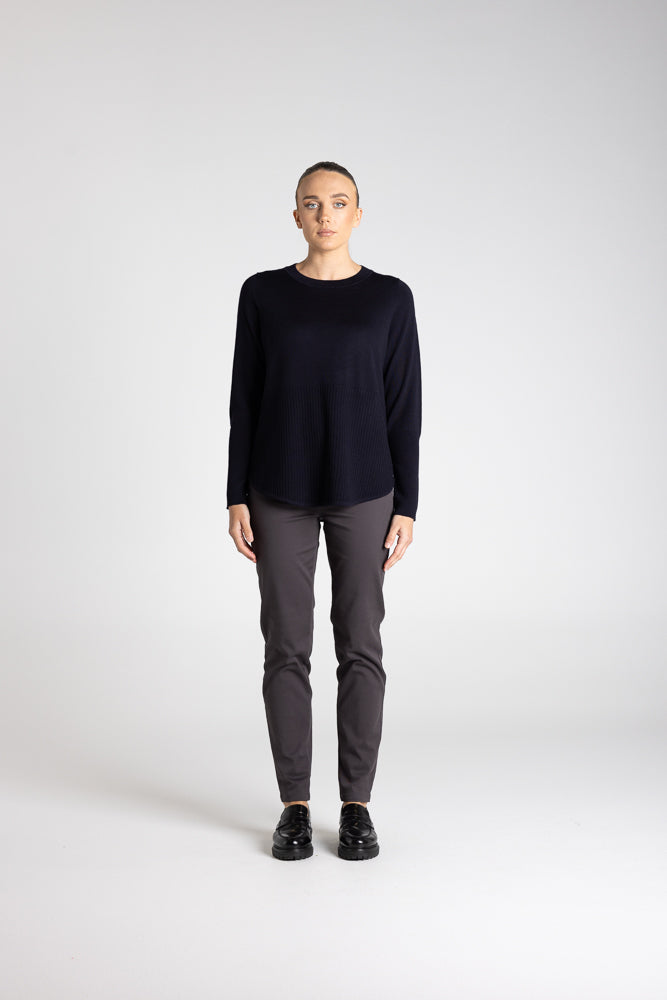 MERINO SCOOP RIB HEM - 3315