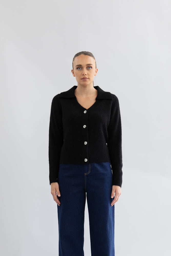 POLO FLUFFY KNIT CARDIGAN - 3328
