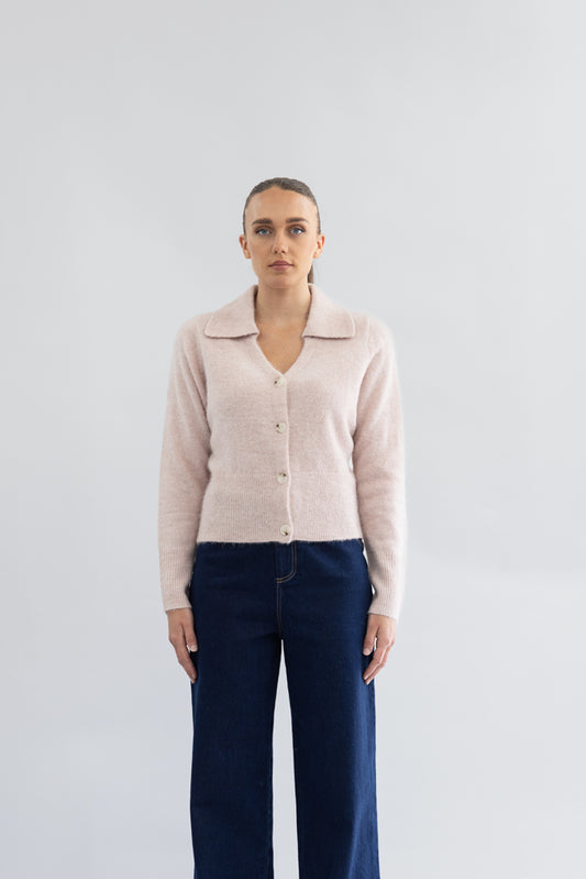 POLO FLUFFY KNIT CARDIGAN - 3328