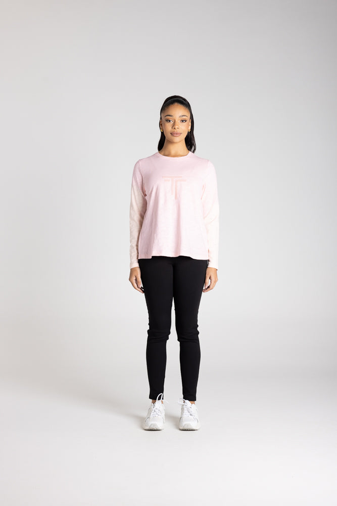L/SLV CREW W/DTM LOGO SEQUINS - 3347