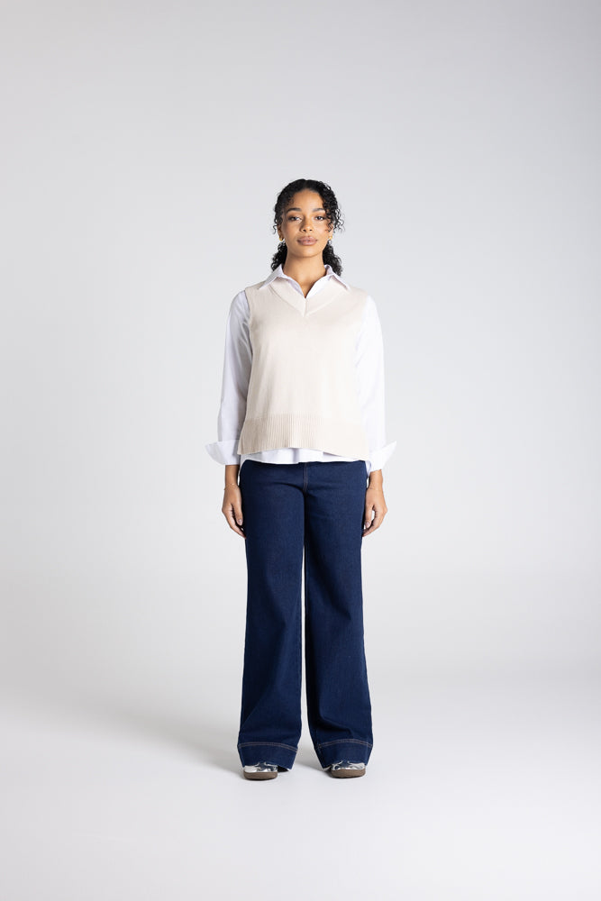 V-Neck Cotton Vest - 3303
